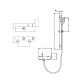 Griferia Ducha Exterior En Brushed Nickel - Serie Salemi GRIS-BRUSHED NICKEL
