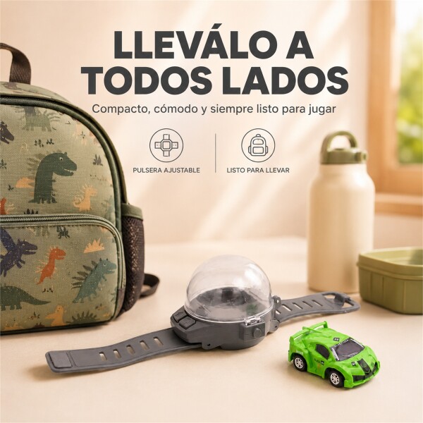 Auto a Control Remoto con Pulsera y Cápsula de Guardado Verde 1