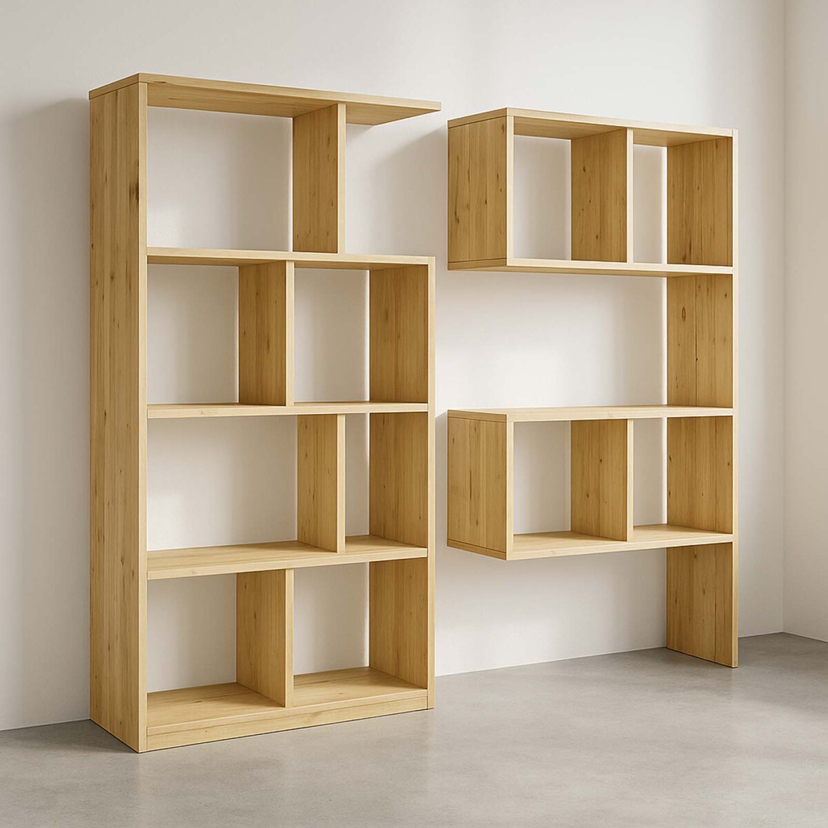 BIBLIOTECA - MADERA NATURAL-BEIGE TETRIS 