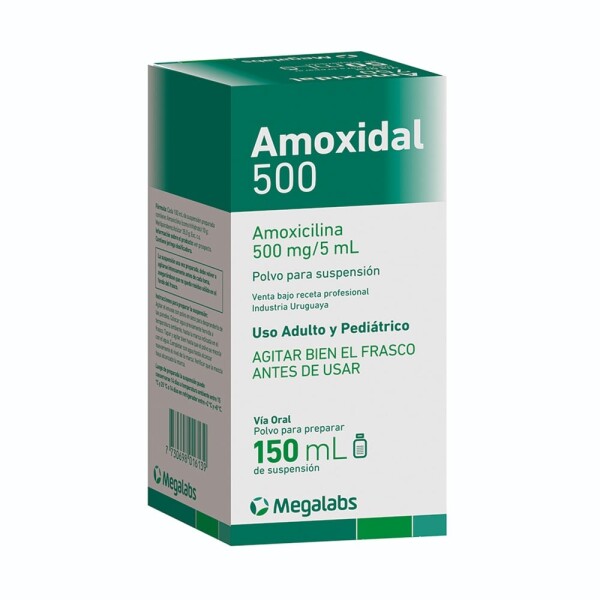 Amoxidal Suspensión 500 mg 150 ml Amoxidal Suspensión 500 mg 150 ml