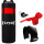Kit Boxeo Bolsa Completa + Guantes + Bucal + Vendas Bolsa Negra Adultos