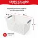 Cesto calado P 28 x 18 x 14 cm BLANCO