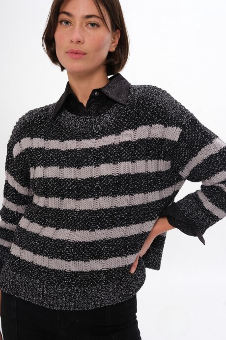 Sweater Serena Negro/Gris