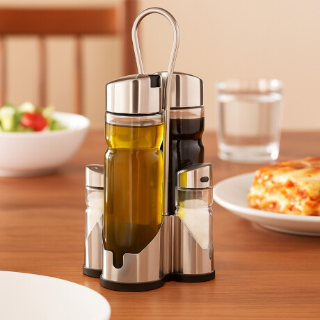 Juego de vinagrera cuatro piezas Basic Juego de vinagrera cuatro piezas Basic