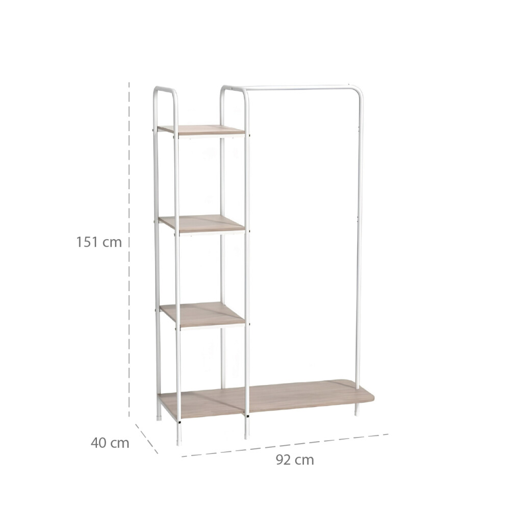 Perchero 4 estantes - House Blanco