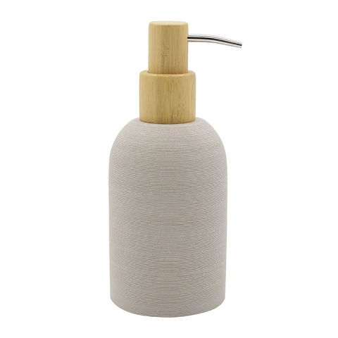 Dispensador Jabón de Resina y Madera GRIS