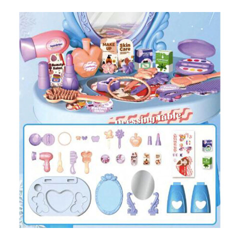Set de juguete de tocador de princesa y accesorios Set De Juguete De Tocador De Princesa Y Accesorios