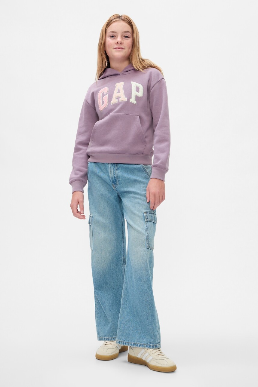 Canguro Logo Gap Con Felpa Niña Amethyst Purple