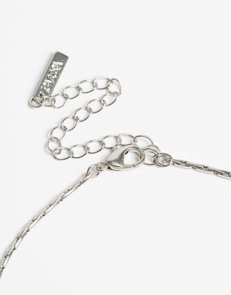 Collares Cortos Strass Collar Corto Bolon Strass - Dorado