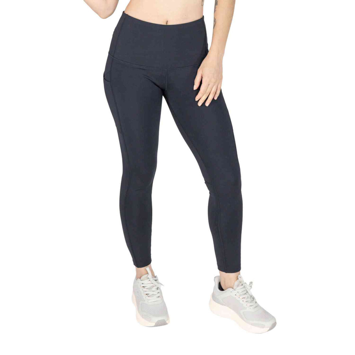 LEGGING FEM POLY/SPX EVERLAST 2-POCKET BK - BLACK 