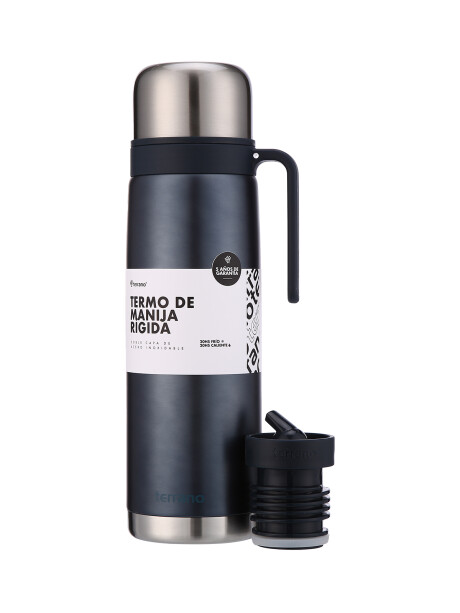 Termo 1Lt. Premium Manija Rigida Azul Metalizado