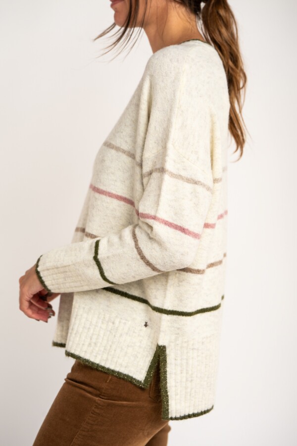 Sweater Rayado Nácar