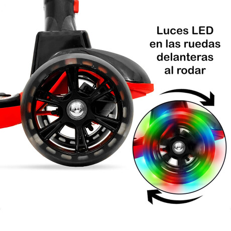 Monopatín Tripatín C/ Humo, Bluetooth, Luz Y Sonido Negro/Rojo