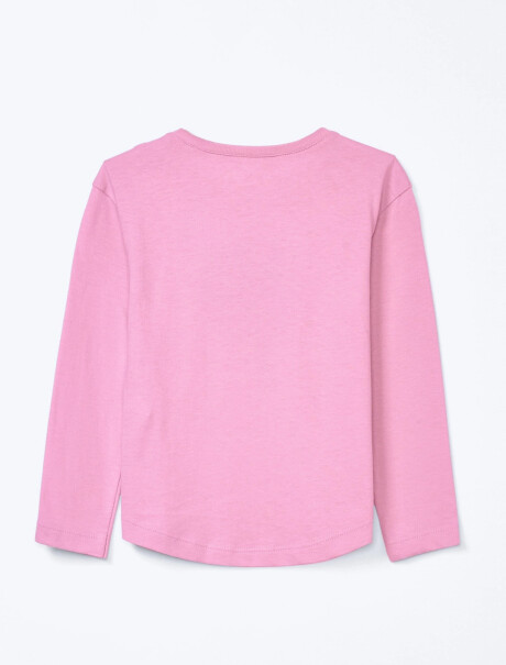 CAMISETA INFANTIL CON ESTAMPA ROSA