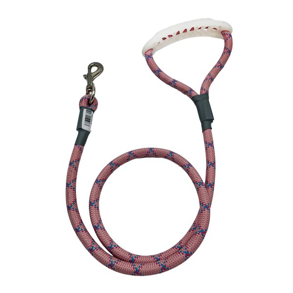 Correa Perro 110Cm Reforzada Cuerda Ergonomica Hasta 60 Kg Variante Color Rosa