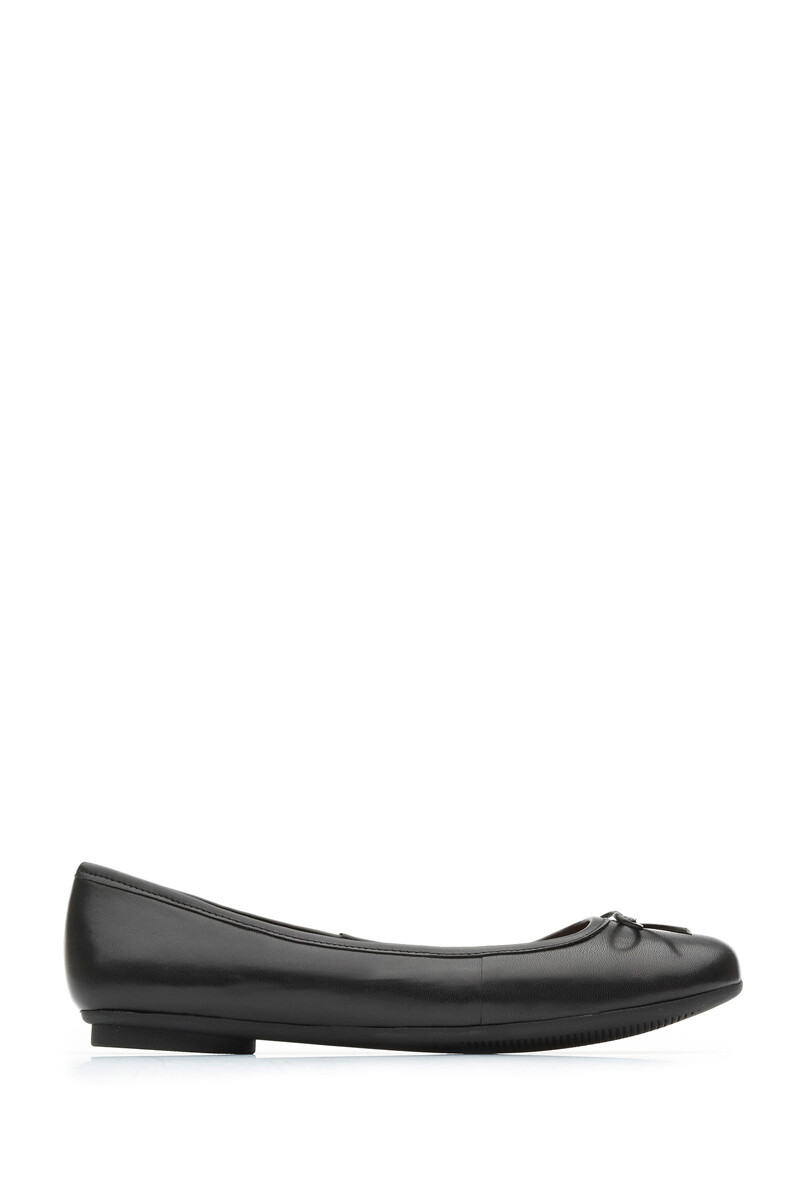 Flat Casual Flexi Con Moño Para Mujer Negro