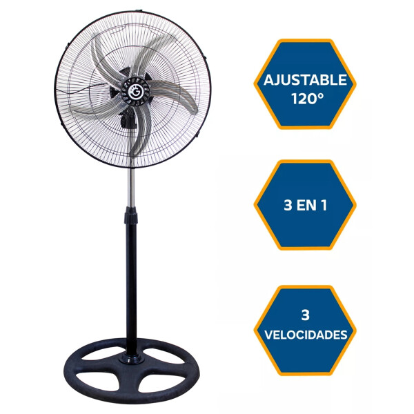 Ventilador Pie Bajo Consumo Alta Calidad 3x1 De Pared Techo Metal Ventilador Pie Bajo Consumo Alta Calidad 3x1 De Pared Techo Metal