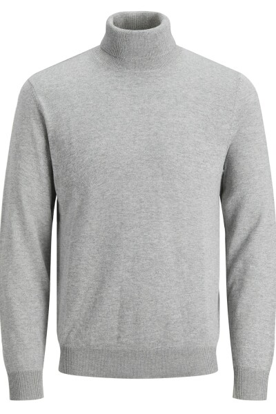 Sweater Tejido Cuello Tortuga Alto Light Grey Melange