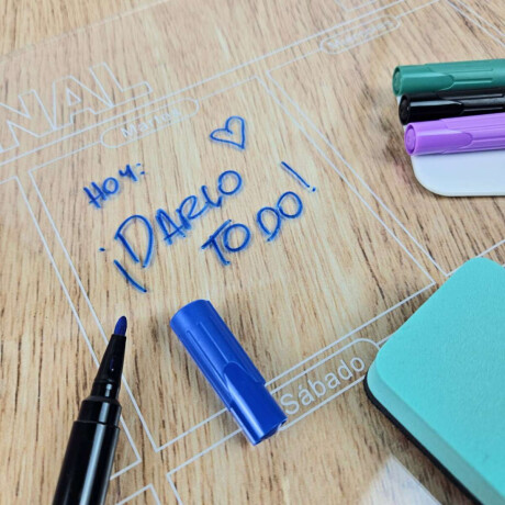 Pizarra planificador magnética acrílica semanal Sc