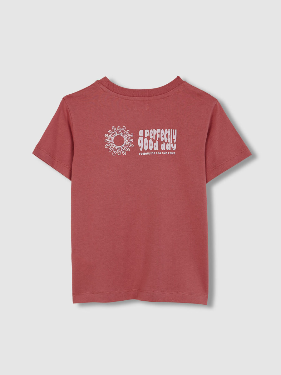 Camiseta Estampado Mundo Rosa