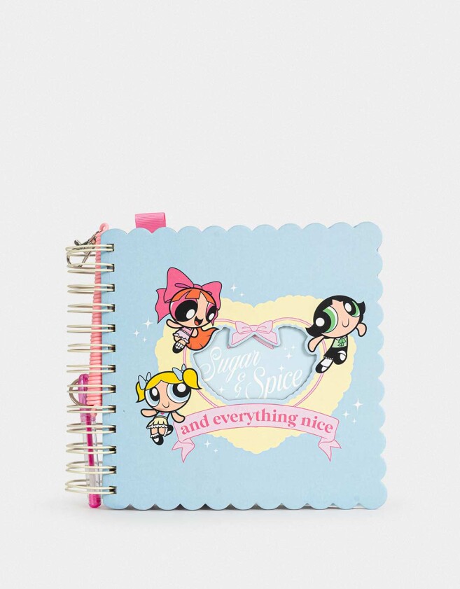 Librería Sets Con Lapicera Cuaderno Chicas Superpoderosas - Azul Celeste