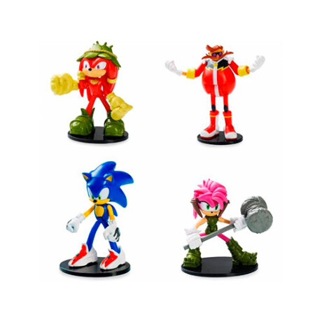 Pack X4 Figuras Sonic 8 cm Articuladas Amy SON6040 001