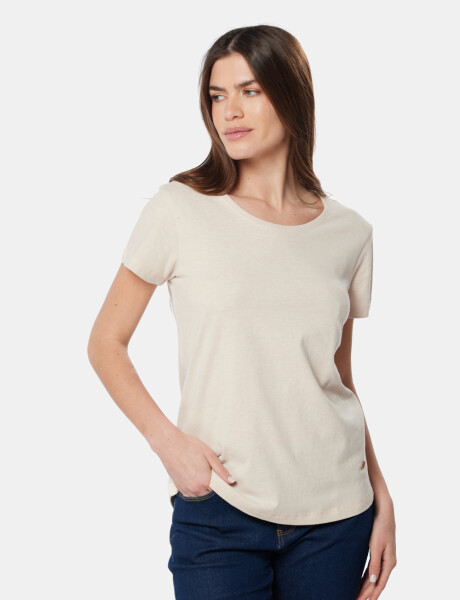 REMERA LISA Beige