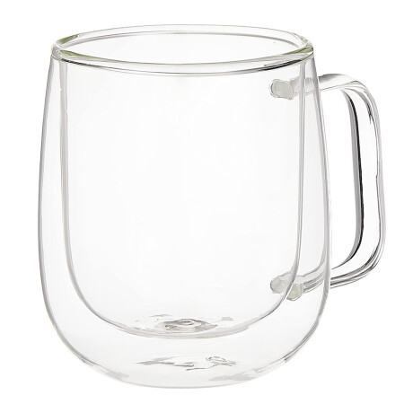 Taza de Café en Vidrio con Aislamiento de Doble Pared 350Ml Transparente