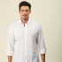 Camisa Lino Algodón Manga Larga Blanco