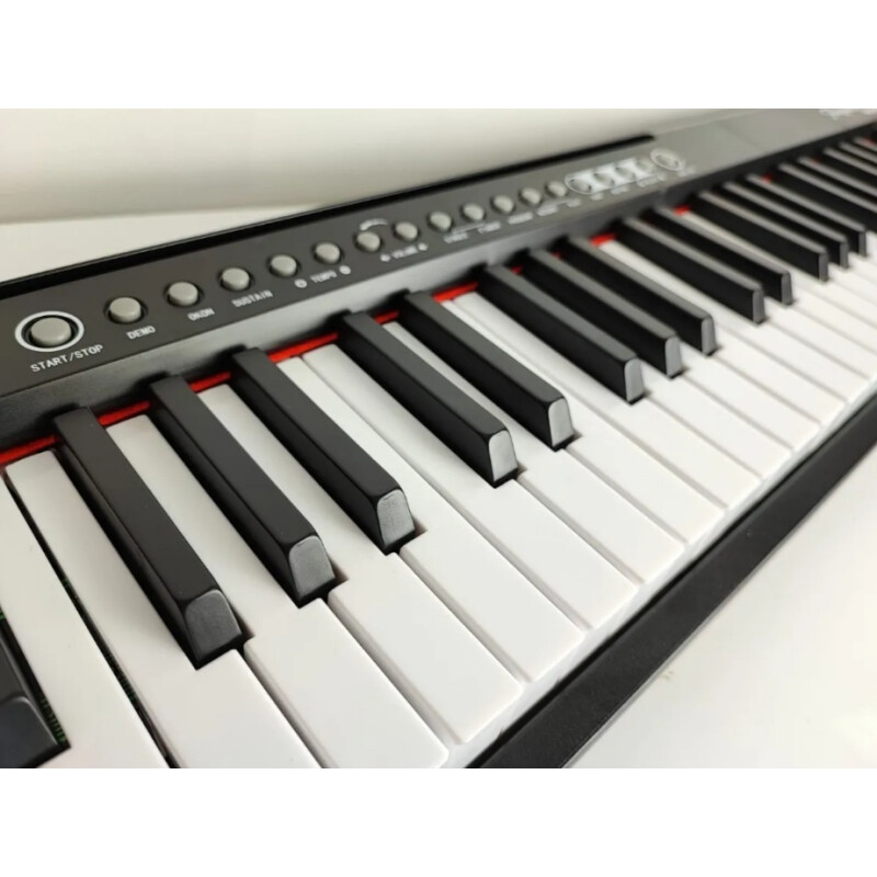 Teclado Órgano Musical 61 Teclas Electrónico 200 Tonos Negro