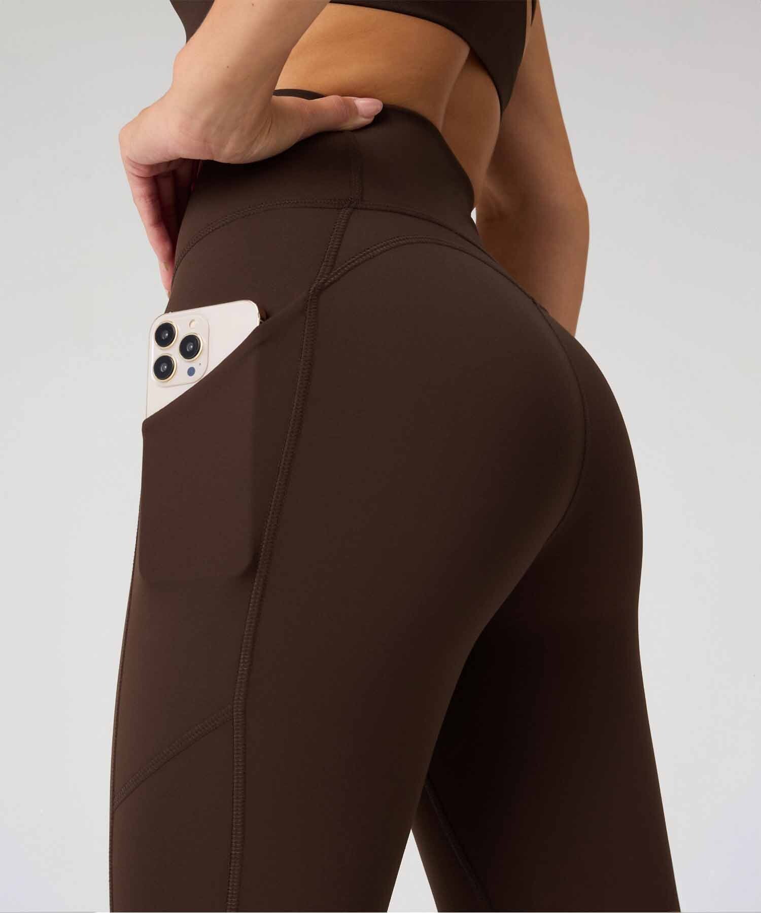 Leggings Oasis PureLuxe High-Waisted Mujer Cacao