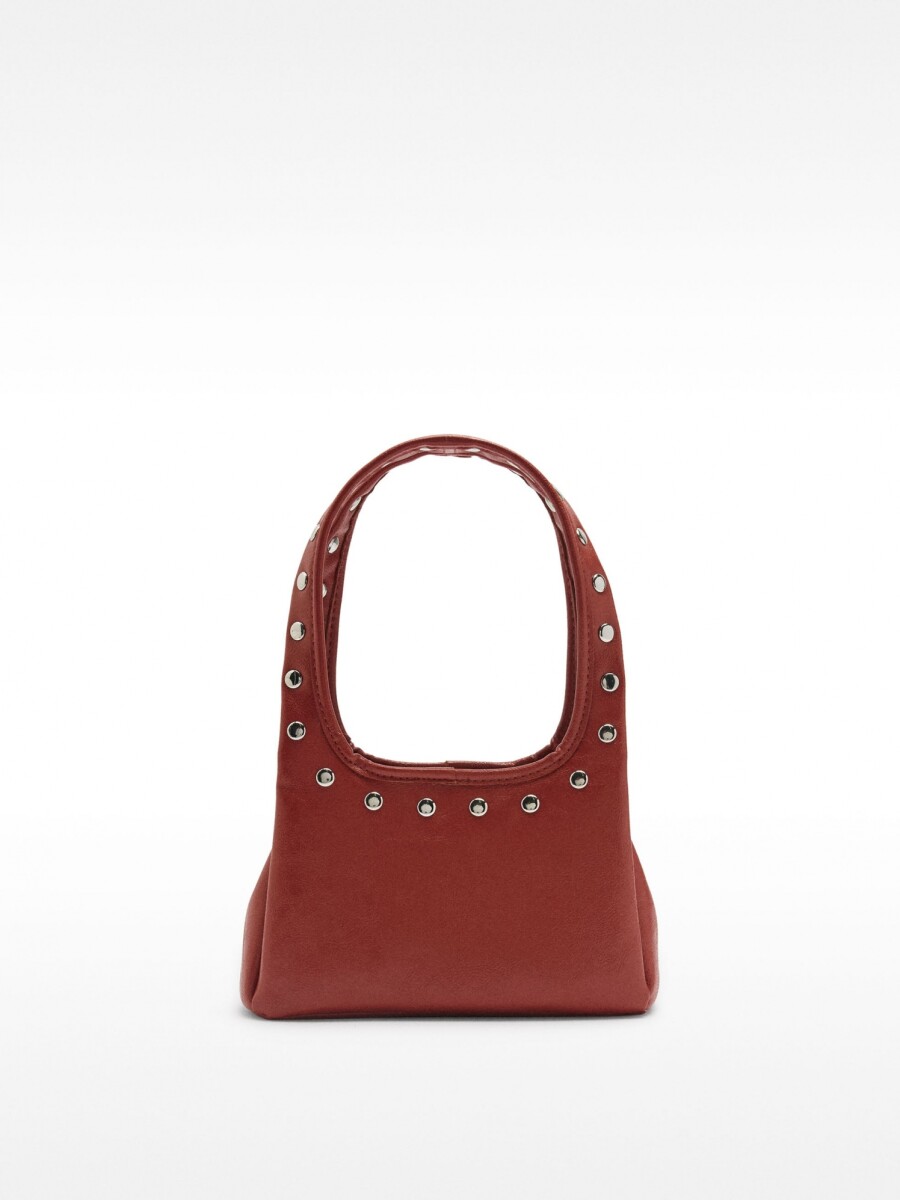 Bolso De Hombro Con Tachuelas rojo
