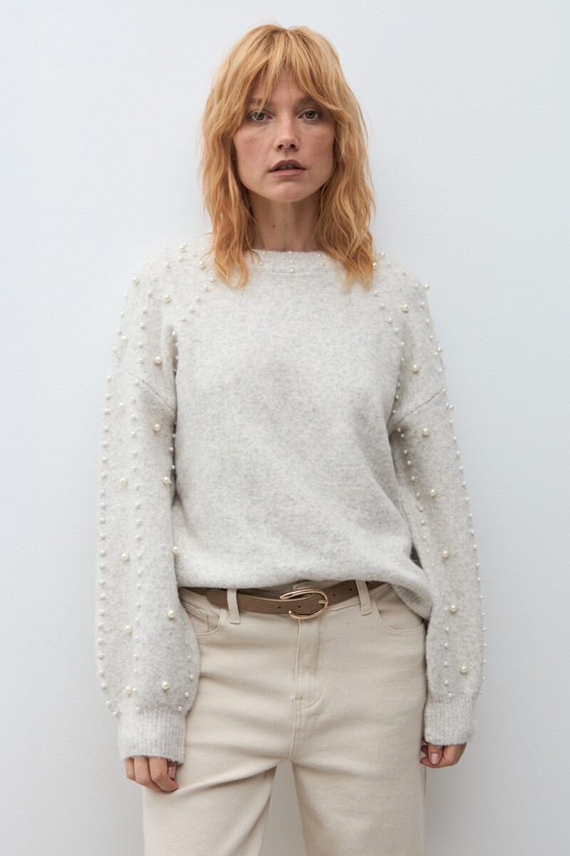 Sweater perlas beige melange