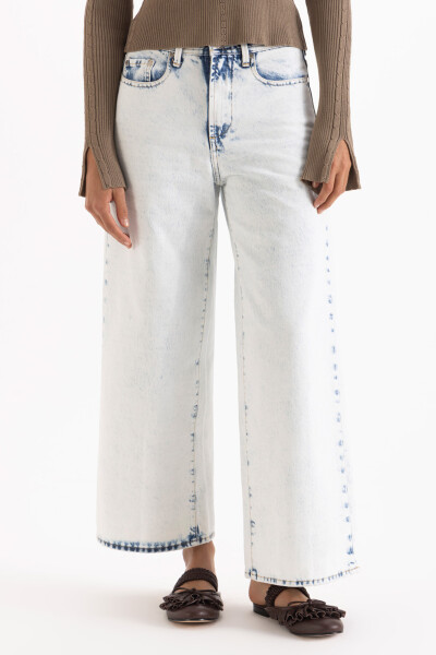 JEANS WIDE X OFF WHITE Celeste