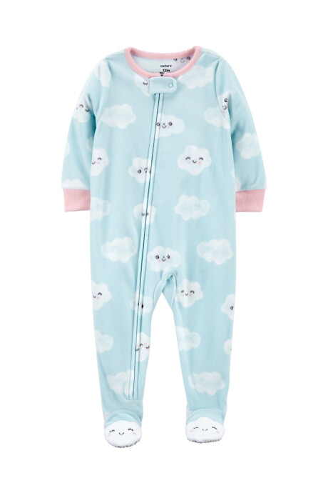 Pijama con Pie Nubes Micropolar 0