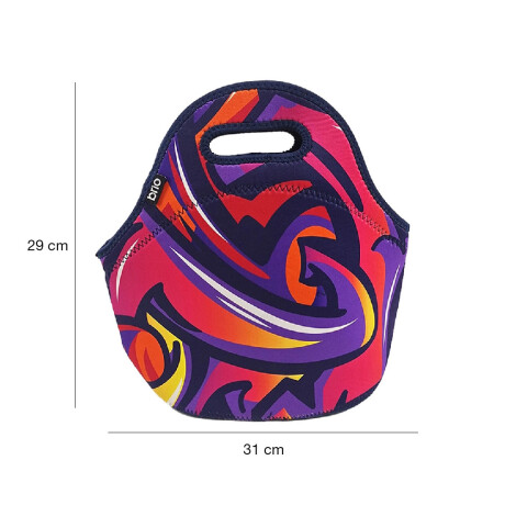 Lunchera de Neopreno Brio Bolso Térmico Bebida Comida c/ Asa Animal Colores