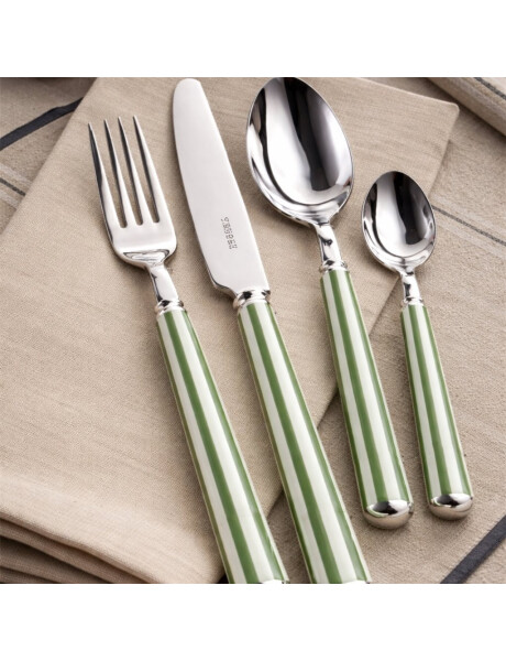 SET 24 PIEZAS CUBIERTOS MANGO RAYAS VERDE "BARCELONA" SET 24 PIEZAS CUBIERTOS MANGO RAYAS VERDE "BARCELONA"