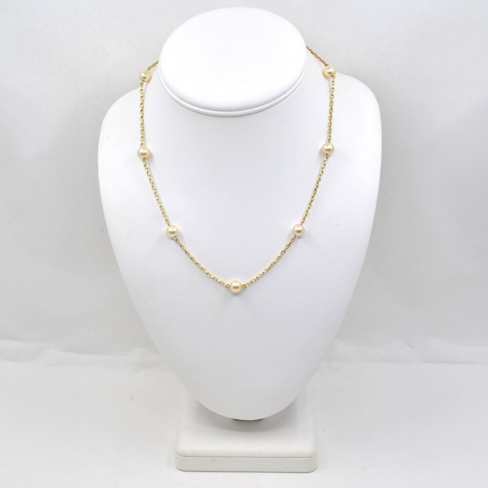 Cadena En Oro 18K Y Perlas De Cultivo Cadena En Oro 18K Y Perlas De Cultivo