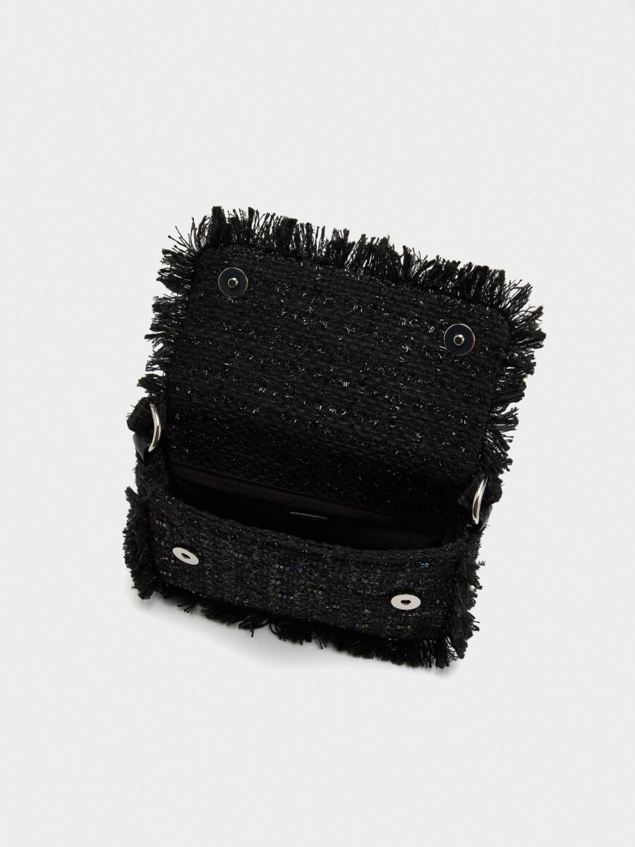Bolso De Fiesta Tweed negro