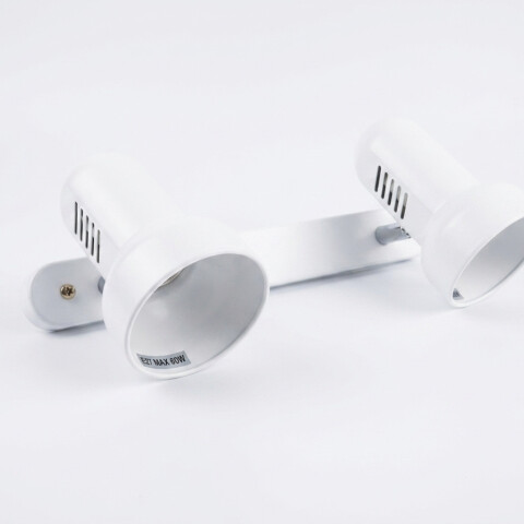 [OUTLET] Luminaria Aplique Spot de Dos Porta Lámparas E27 Blanco [OUTLET] Luminaria Aplique Spot de Dos Porta Lámparas E27 Blanco