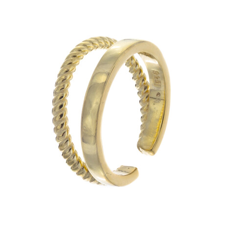 Anillo de plata 925 con baño de oro amarillo. Anillo de plata 925 con baño de oro amarillo.
