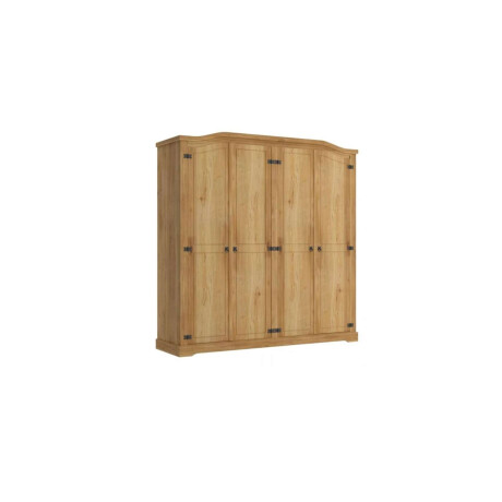 Ropero Curvo 4 Puertas Linea Mexicana Natural