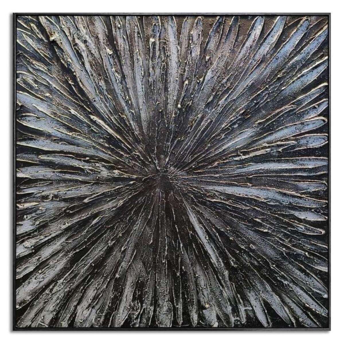 Cuadro Canvas 60X60Cm Marco Pintura Flor Grande 