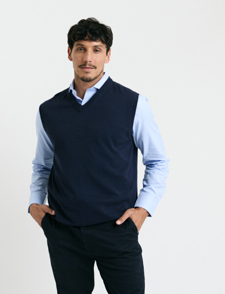 470885 CHALECO HARRINGTON LABEL Azul Oscuro