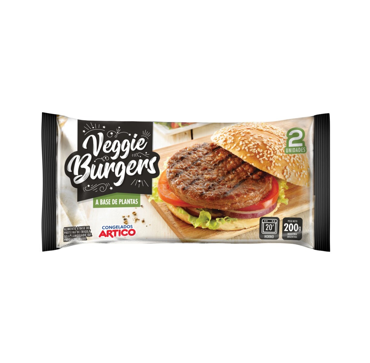 Veggie Burger proteína de trigo y soja Ártico 2 Unidades 