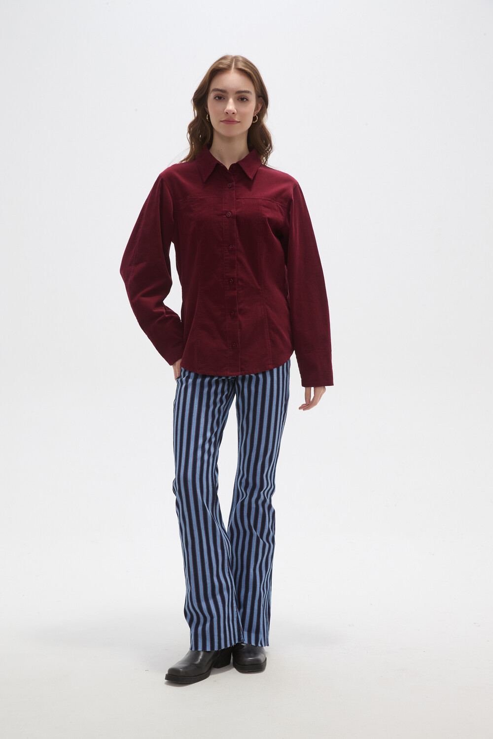 Camisa Ravika Bordeaux