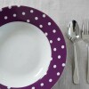 Plato Hondo Con Diseño De Lunares - Violeta - Bg Plato Hondo Con Diseño De Lunares - Violeta - Bg