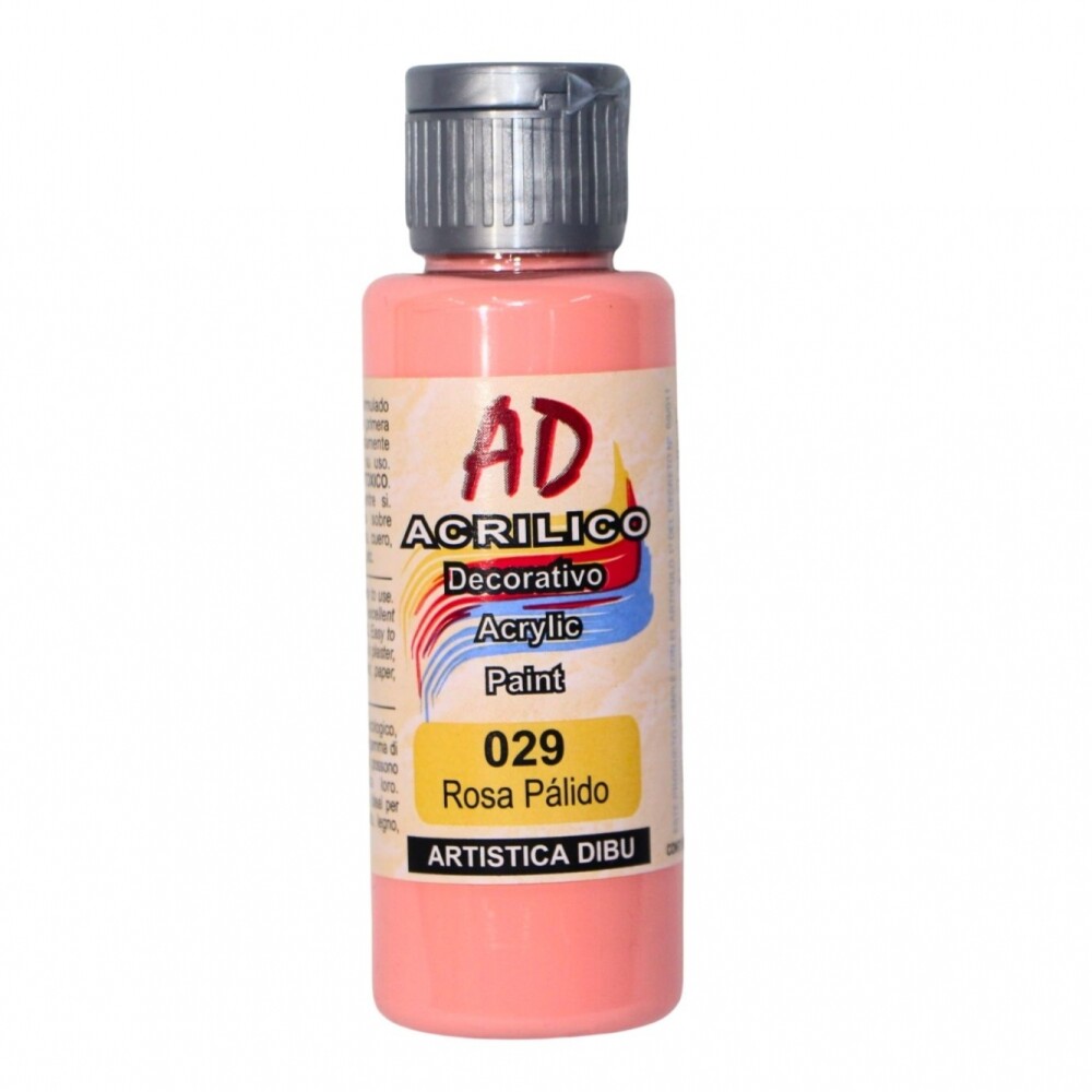 PINTURA ACRILICA ARTISTICA DIBU 60 ML. DIFERENTES COLORES COLOR ROSA PALIDO 029