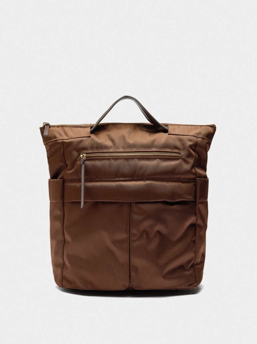 Mochila De Nylon Para Portátil 13" - canela 