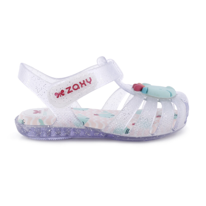 Sandalias Infantiles Zaxy Fundo Mar Baby Transparente - Brillantina